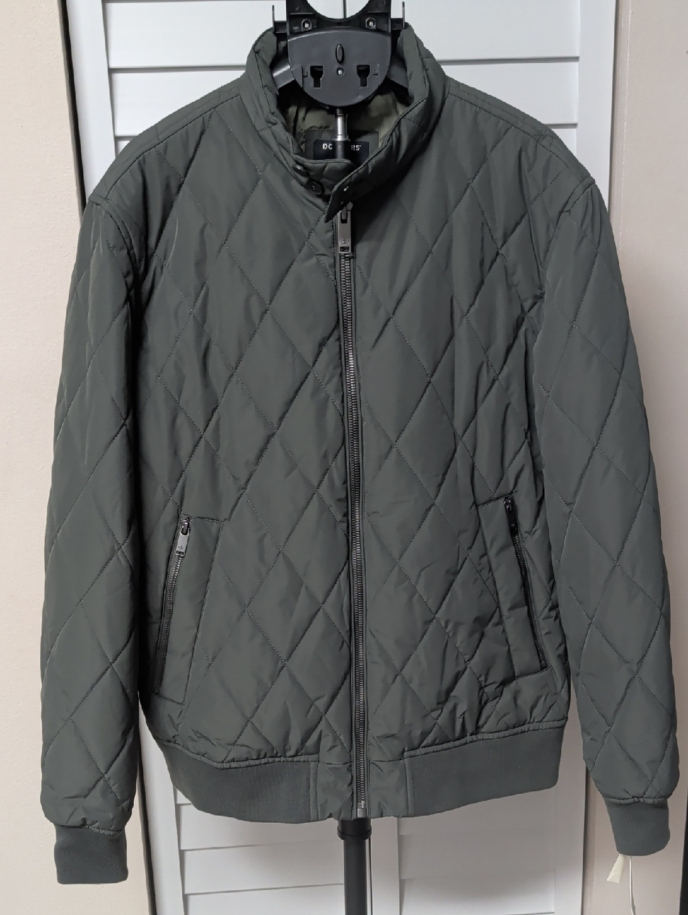 Dockers Quilted Bomber Jacket in Olive